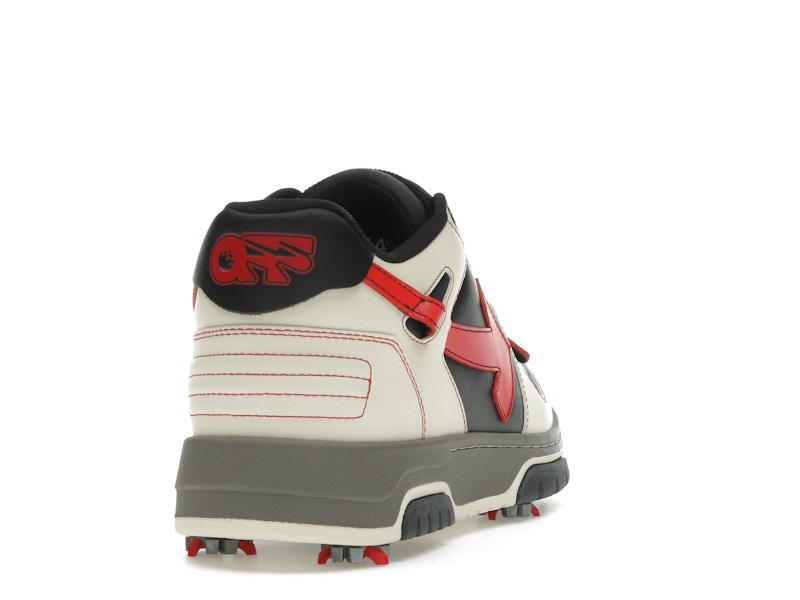 OFF-WHITE Out Of Office OOO Low Tops Golf Paris Hilinski Red Black
