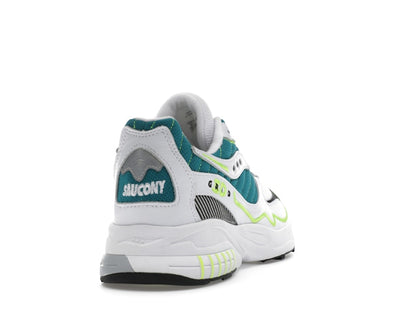 Saucony 3D Grid Hurricane White Green Lime