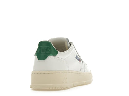 Autry Medalist Leather Low White Green (Women's)