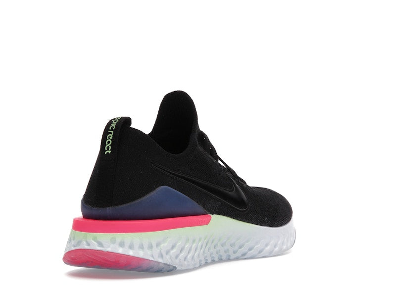 Nike Epic React Flyknit 2 Black Sapphire Hyper Pink