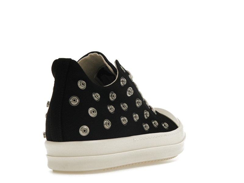 Rick Owens DRKSHDW Low Sneaks Eyelet Black Milk