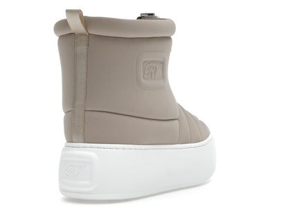 Roger Vivier Viv' Winter Puffy Ankle Boots Beige Crystal Buckle (Women's)