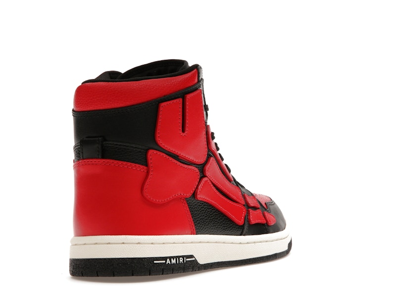 AMIRI Skel Top Hi Black Red White