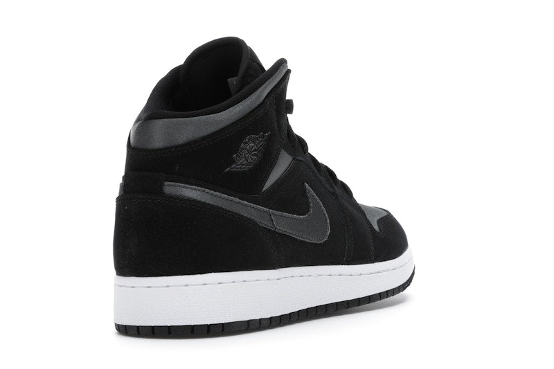 Jordan 1 Mid White Black Grey (GS)