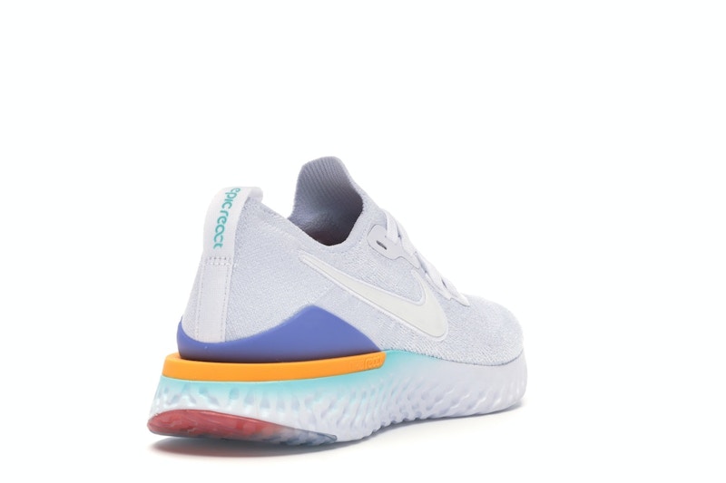 Nike Epic React Flyknit 2 White Hyper Jade Ember Glow (Women's)