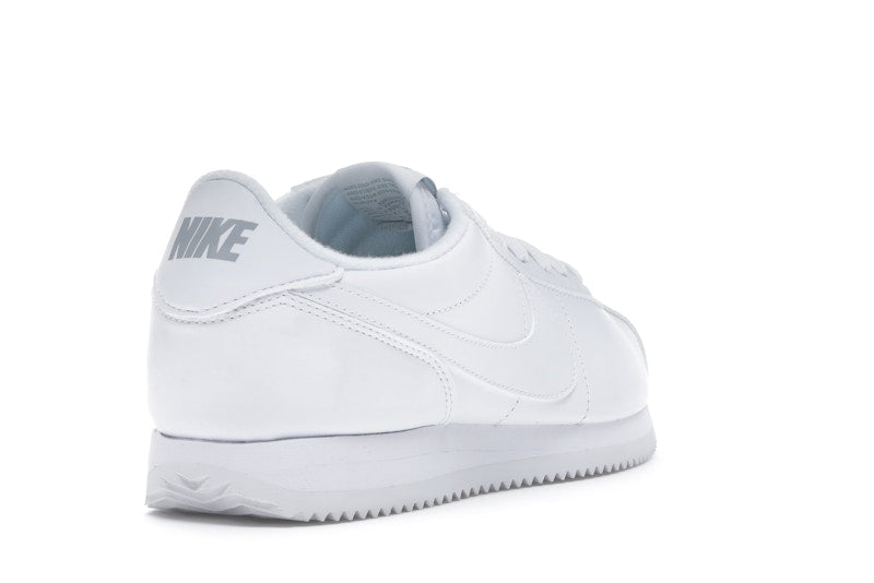 Nike Cortez Basic Leather White White-Wolf Grey-Mtllc Silver
