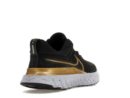 Nike React Infinity Run Flyknit 2 Black Metallic Gold (Women's)