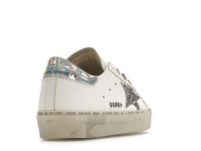 Golden Goose Hi Star White Glitter Star Mirror Heel (Women's)