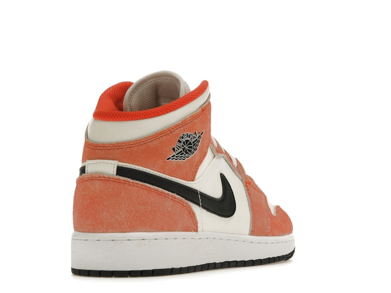 Jordan 1 Mid SE Orange Suede (GS)