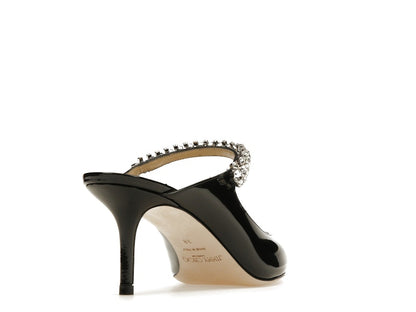 Jimmy Choo Bing 65mm Heeled Mule Black Patent Leather