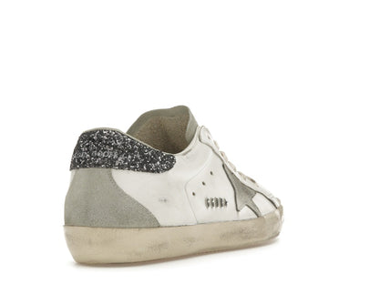 Golden Goose Super-Star White Dark Grey Glitter (Women's)