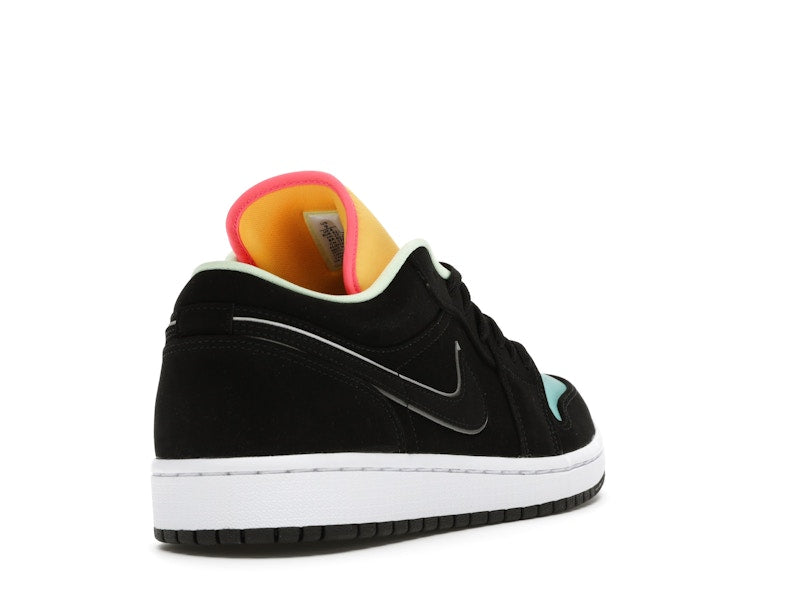 Jordan 1 Low Black Aurora Green Laser Orange