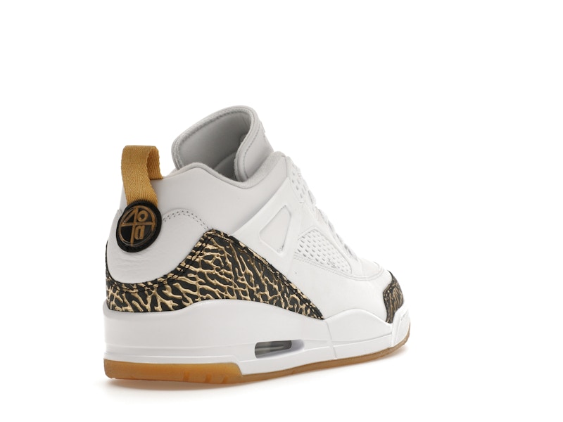 Jordan Spizike Low White Metallic Gold