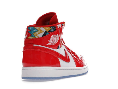 Jordan 1 Mid Barcelona Sweater Red Patent