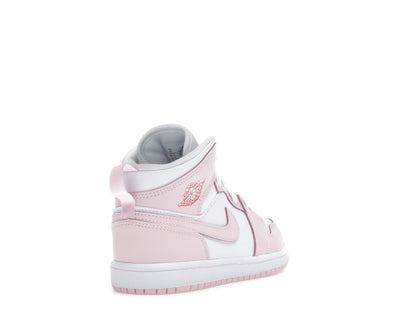 Jordan 1 Mid Pink Foam Fire Red White (PS)