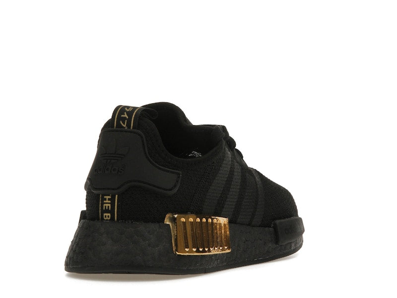 adidas NMD R1 Triple Black Gold Metallic (Women's)