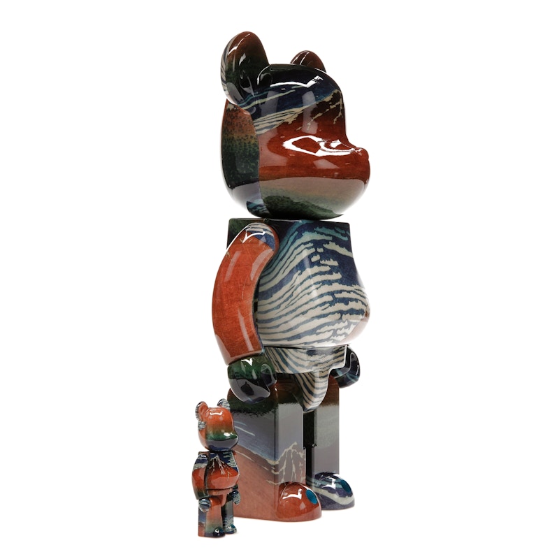 Bearbrick Katsushika Hokusai (Thirty-six Views of Tomitake, Fine Wind, Clear Morning) 100% & 400% Set