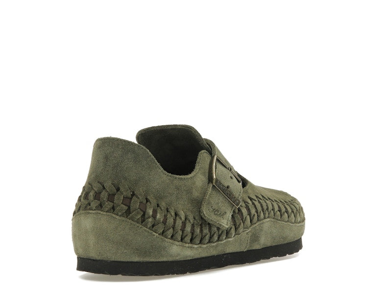 Birkenstock London Braided Shearling Kith Olive Night