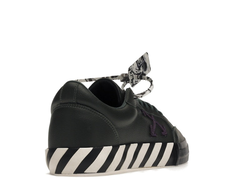 OFF-WHITE Vulc Low Dark Green Leather