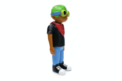 Hebru Brantley x Mindstyle Fly Boy Black Tee Vinyl Figure Multi