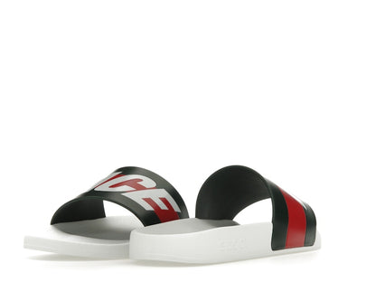 Palace x Gucci Logo Web Slide Sandal White