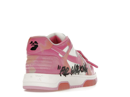 OFF-WHITE Out Of Office OOO "For Walking" Low Tops Pink Tie Dye