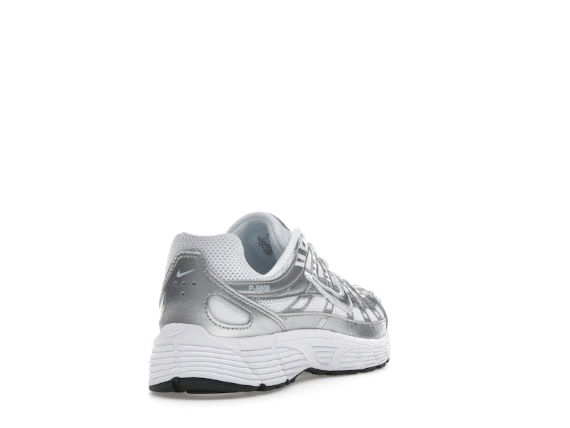 Nike P-6000 White Metallic Silver (GS)