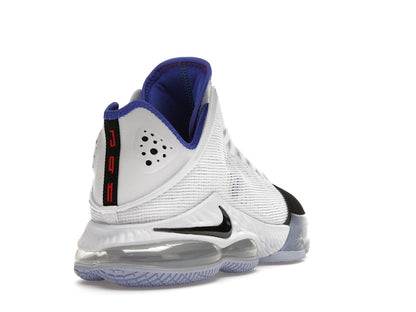 Nike LeBron 19 Low White Medium Blue Siren Red Black