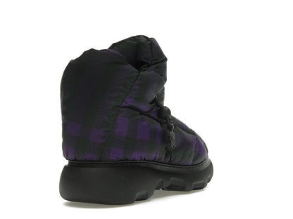 Burberry Check Pillow Boot Black Purple (Women's)