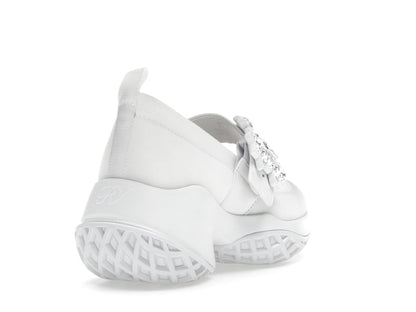 Roger Vivier Viv' Run Babies White Crystal Buckle (Women's)