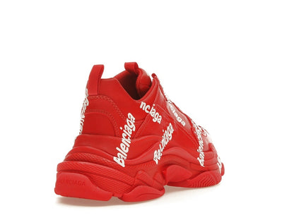 Balenciaga Triple S All Over Tomato Red White