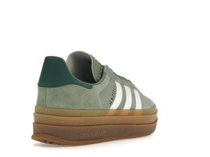 adidas Gazelle Bold Silver Green Gum (Womens)