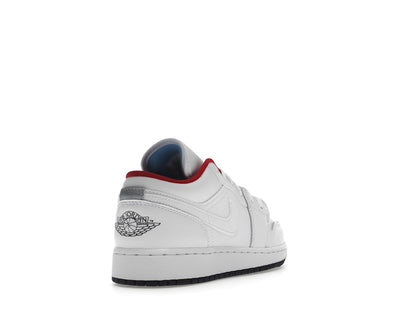 Jordan 1 Low White Gym Red Black (GS)