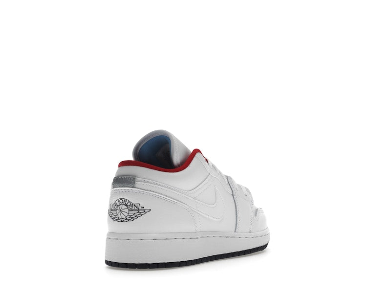 Jordan 1 Low White Gym Red Black (GS)