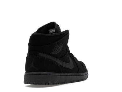 Jordan 1 Mid Black Black White