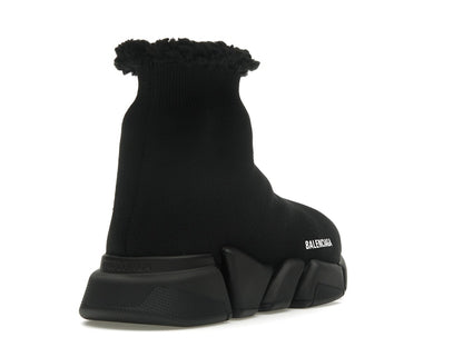 Balenciaga Speed 2.0 Recycled Fake Fur Black (Women's)