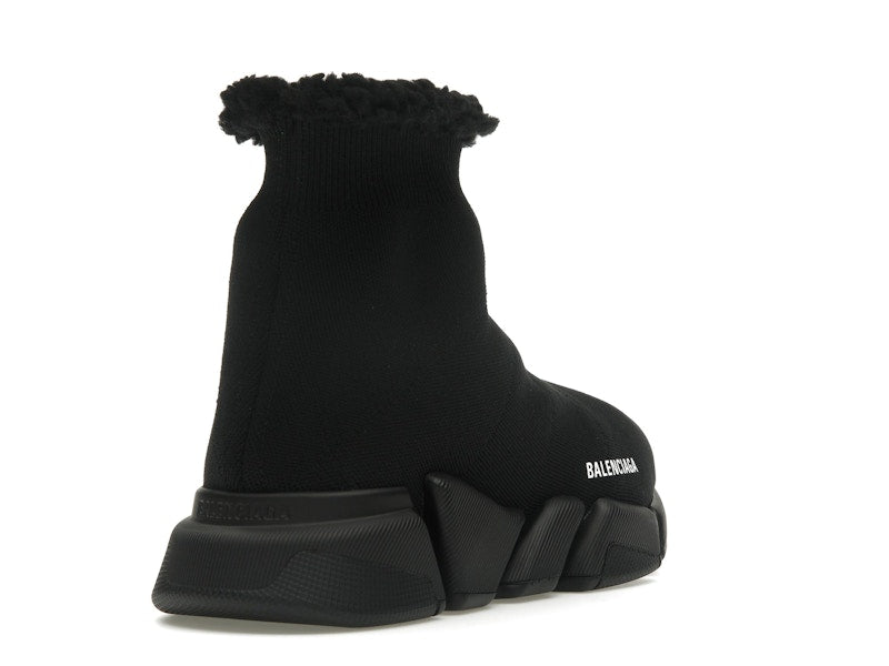 Balenciaga Speed 2.0 Recycled Fake Fur Black (Women's)
