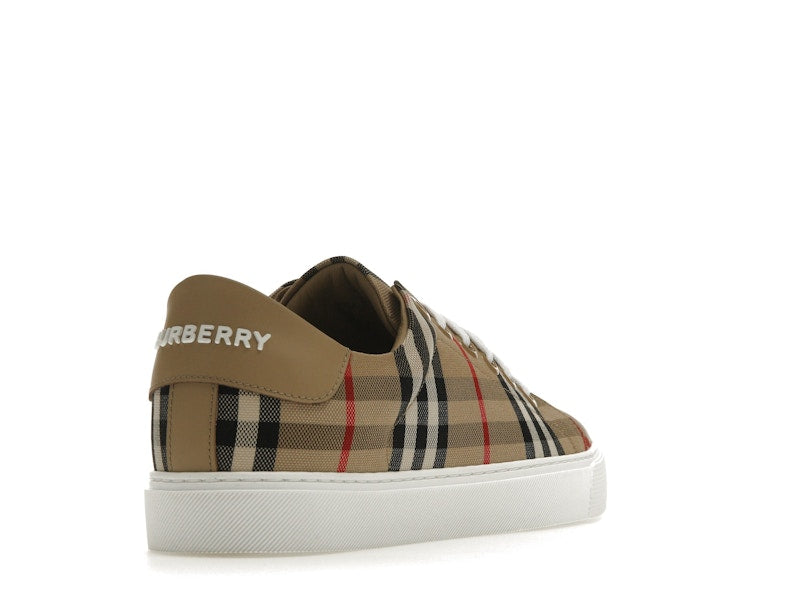 Burberry Vintage Check and Leather Sneakers Archive Beige Check Toe (Women's)