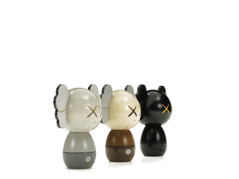 KAWS Holiday Japan Kokeshi Doll Set of 3 (Edition of 1,000) Multicolor