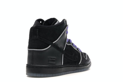 Nike SB Dunk High Black Purple Box