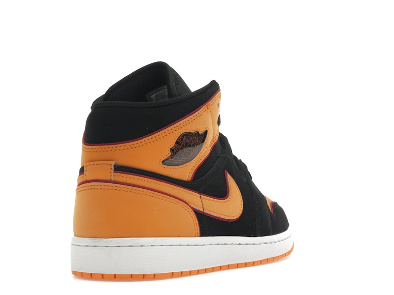 Jordan 1 Mid Fat Tongue Black Orange