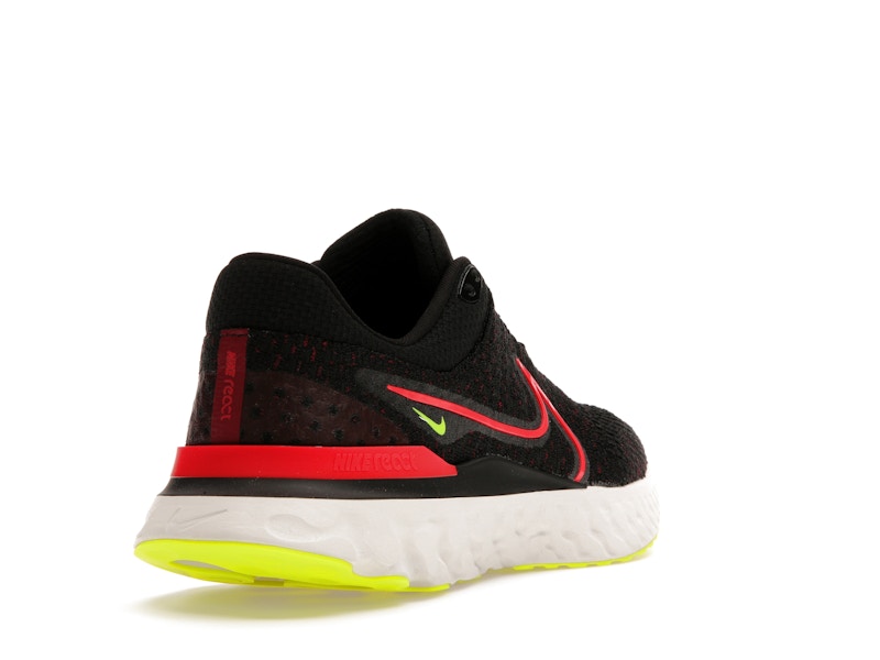Nike React Infinity Run Flyknit 3 Black Siren Red Volt