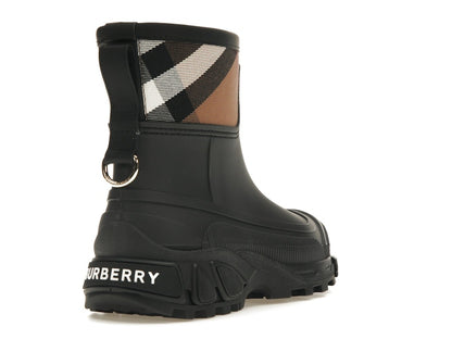 Burberry House Check Rain Boots Black Archive Beige (Women's)