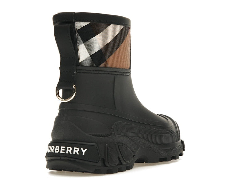 Burberry House Check Rain Boots Black Archive Beige (Women's)