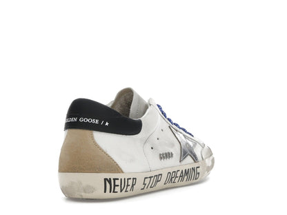 Golden Goose Super Star Never Stop Dreaming White Black Silver-tone