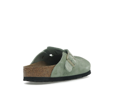 Birkenstock Boston Soft Footbed Suede Green Tea (Narrow Fit)