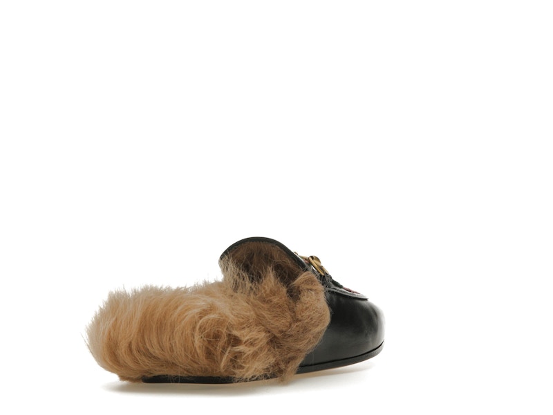 Gucci Floral Embroidered Princetown Mules Black (Women's)