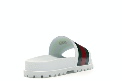 Gucci Web Slide Sandal White