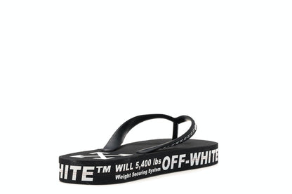 Off-White Logo Typographic Flip Flop Black SS20