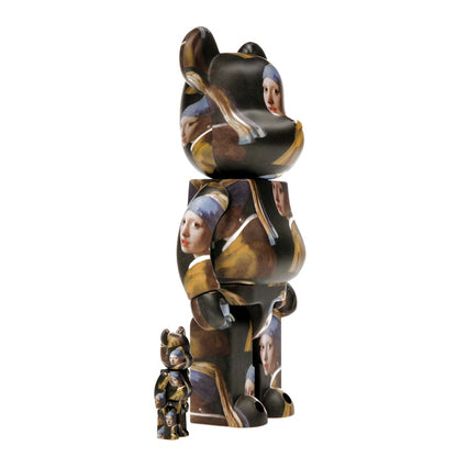 Bearbrick Johannes Vermeer (Girl with a Pearl Earring) 100% & 400% Set